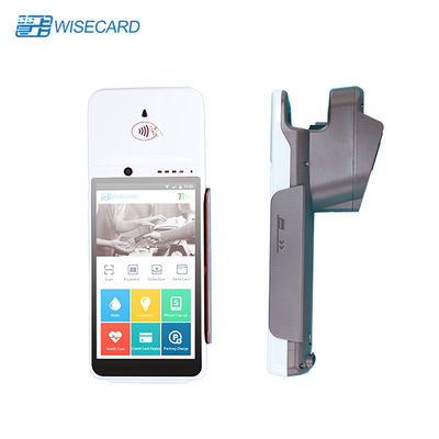 Android 7.0 Biometric POS Terminal ، آلة نقاط البيع المحمولة مع طابعة مدمجة في البطارية