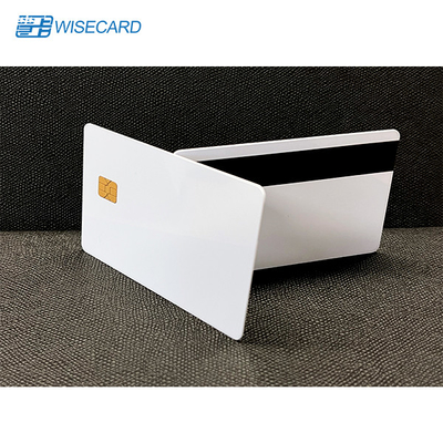 SLE4442 بطاقات Magstripe فارغة ذات رقاقة لؤلؤية W HiCo 2 Track Silver Mag Stripe