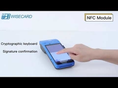 ماكينة نقاط البيع المحمولة بشاشة تعمل باللمس EMV 5800 مللي أمبير في الساعة PCI 5.0 NFC